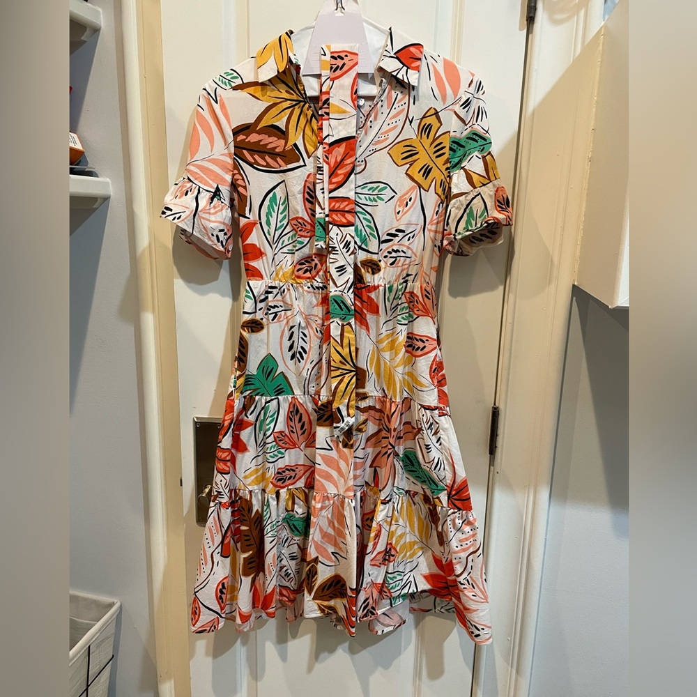 Fit and flare tiered dress